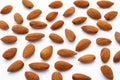 Almonds .Almond Nuts ,raw food Royalty Free Stock Photo