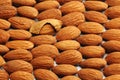 Almonds background, drupe, nut, food, edible seed