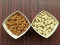 Almonds and cashews Royalty Free Stock Photo
