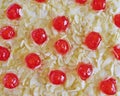 Almonds and cherries white cake