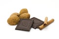 Almonds, chocolate and cinnamon Royalty Free Stock Photo