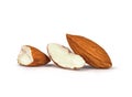 Almonds nuts Royalty Free Stock Photo