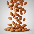 The nuts display their distinct oval shape and textured, light brown shell Royalty Free Stock Photo