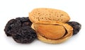 Almonds and raisin Royalty Free Stock Photo