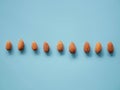 Almonds seed isolated background Royalty Free Stock Photo