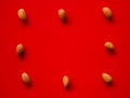Almonds seed isolated background Royalty Free Stock Photo