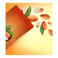 Almonds Snack Creative Promotion Banner Vector