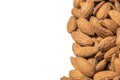 Almonds white background photo. Beautiful picture, background, w