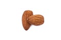 almonds on the white background Royalty Free Stock Photo