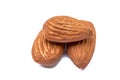almonds on the white background Royalty Free Stock Photo