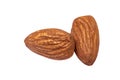 almonds on the white background Royalty Free Stock Photo