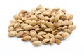 Almonds on the white isolatd background. Royalty Free Stock Photo
