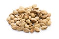 Almonds on the white isolatd background. Royalty Free Stock Photo