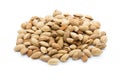 Almonds on the white isolatd background. Royalty Free Stock Photo