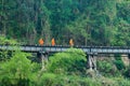 alms on railroad tracks Royalty Free Stock Photo