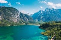 Almsee in the Almtal. Scenic lake in the Salzkammergut region in Austria