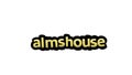 ALMSHOUSE writing vector design on a white background