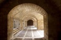 Almudaina and Majorca Cathedral tunnel Royalty Free Stock Photo