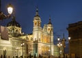 Almudena cathedral madrid in night Royalty Free Stock Photo