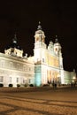 Almudena Cathedral in Madrid, Spain at night Royalty Free Stock Photo