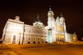Almudena cathedral in night. Madrid, Spain Royalty Free Stock Photo
