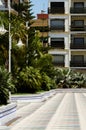 ALMUNECAR, SPAIN - JUNE 8, 2018 View of the tourist town of Almunecar on the Costa Tropical in Spain