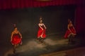 View of Can Can Dance live Show, recreating old American West Saloon, dancers dressed in typical burlesque cabaret robes, Oasys