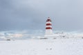 Alnes lighthouse at Godoya Island near Alesund.