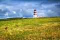 Alnes Lighthouse at Godoy Island near Alesund