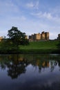 Alnwick Castle and the River Aln Royalty Free Stock Photo