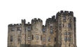 Alnwick Castle United Kingdom/UK isolated on white background