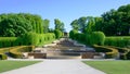 ALNWICK, NORTHUMBERLAND, ENGLAND, UK - 7TH JUNE, 2021: Alnwick Garden - a contemporary garden adjacent to Alnwick Castle in