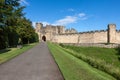 ALNWICK, NORTHUMBERLAND/UK - AUGUST 19 : View of the Castle in A Royalty Free Stock Photo
