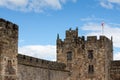 ALNWICK, NORTHUMBERLAND/UK - AUGUST 19 : View of the Castle in A Royalty Free Stock Photo