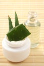 Aloe cream and oil Royalty Free Stock Photo