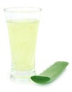 Aloe juice in a glass Royalty Free Stock Photo