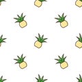 Aloe Pineapple Vector Seamless Pattern