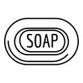 Aloe soap icon, outline style