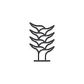 Aloe stalk outline icon