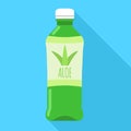 Aloe vera bottle icon, flat style Royalty Free Stock Photo