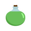 Aloe vera chemical pot icon, flat style Royalty Free Stock Photo