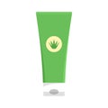 Aloe vera creme tube icon, flat style