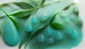 Aloe vera drops of liquid cosmetic gel serum texture background. Body cream moisturizer lubricant suspended and floating