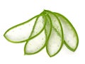 Aloe vera fresh leaf. isolated over white Royalty Free Stock Photo