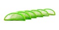 Aloe vera fresh leaf isolated over white background Royalty Free Stock Photo