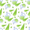 Aloe vera gel seamless pattern