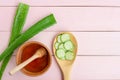 Aloe vera, cucumber with Honey. Skin care product.
