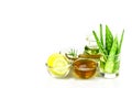 Homeopathy remedy recipe on white background Royalty Free Stock Photo