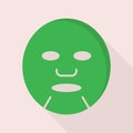 Aloe vera mask icon, flat style Royalty Free Stock Photo