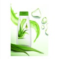 Aloe Vera Shampoo Creative Promo Banner Vector